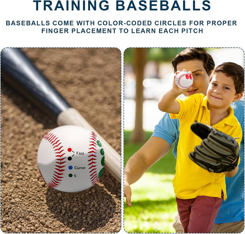 XIHIRCD 3 Pcs Pitching Grip Trainers, Baseball with Finger Placement, Multiple Grips for Teenagers & Beginners - Image 5